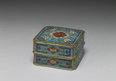 图片[2]-Copper box in cloisonne enamels, Qing dynasty (1644-1911)-China Archive